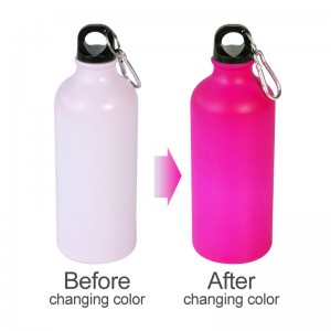 Sublimation Cold Water Magic Color Changing Aluminium Sports保冷瓶冷变杯500ml600ml750ml