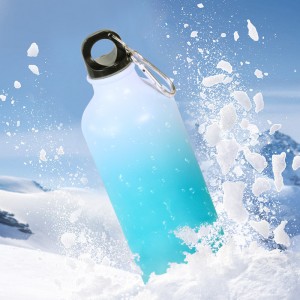 Sublimation Cold Water Magic Color Changing Aluminium Sports保冷瓶冷变杯500ml600ml750ml